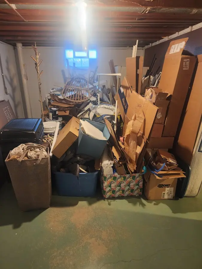 Roll-off dumpster container at job site for 20 Yard Dumpster Rental in Lancaster